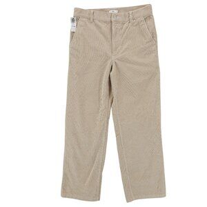 NWT Aritzia TNA Ripcord Corduroy Pants Humus Beige Wide Leg 100% Cotton Size 6